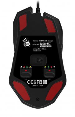 Мышь A4Tech Bloody W60 Max черный оптическая 10000dpi USB 7but (W60 MAX STONE BLACK)