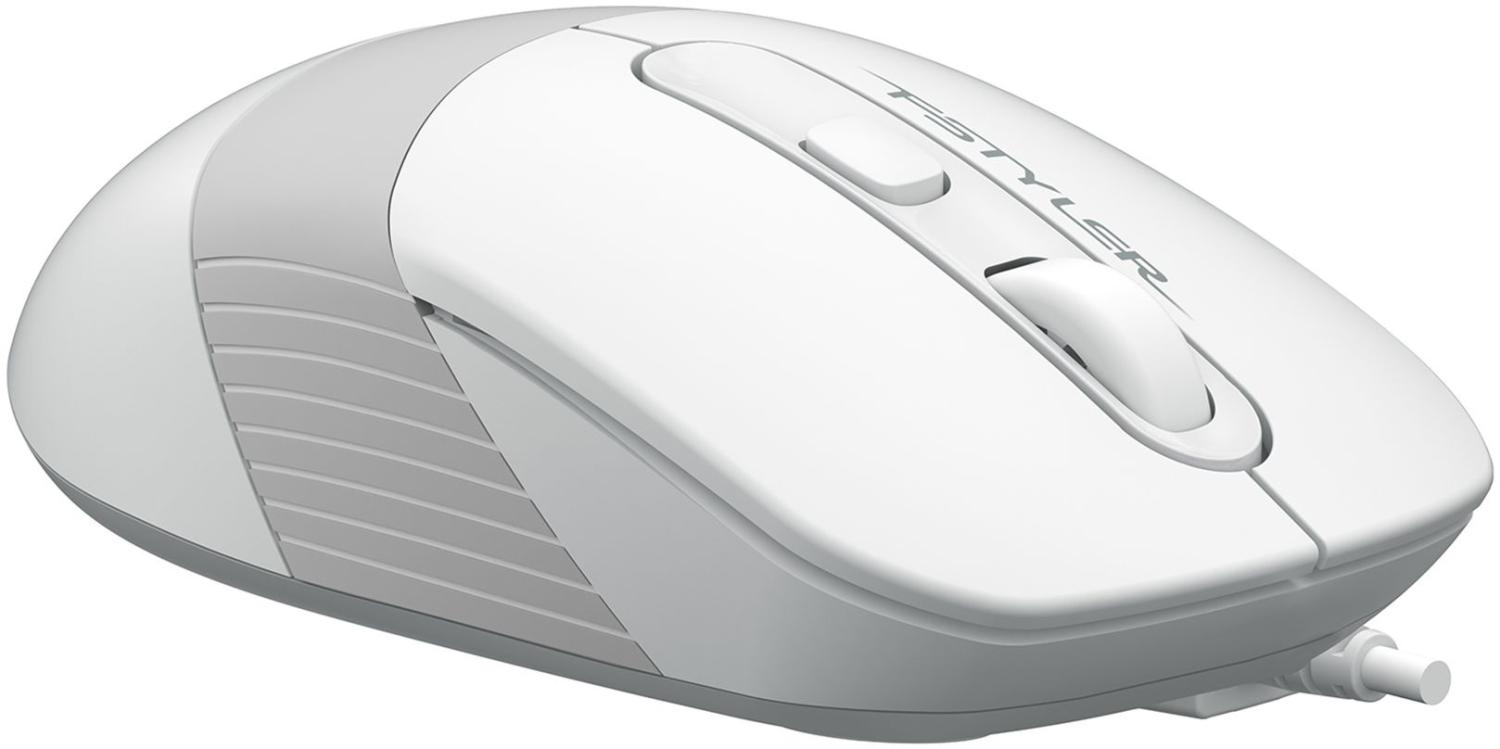 Мышь A4Tech Fstyler FM10S белый/серый оптическая 1600dpi silent USB 3but (FM10S USB WHITE)