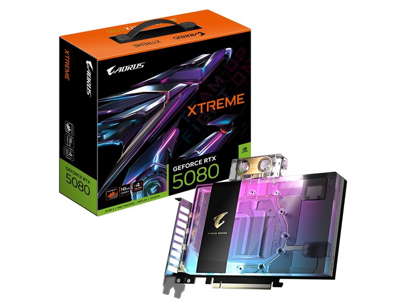 Видеокарта Gigabyte RTX5080 XTREME WATERFORCE WB 16GB GDDR7 256bit 3xDP HDMI LIQUID RTL