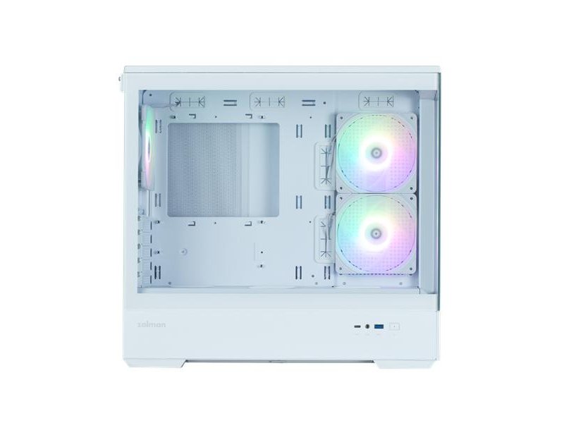 корпус ZALMAN P30 V2, MATX, WHITE, WINDOW, 2x3.5", 3x2.5", 1xUSB TYPE-C, 1xUSB3.0, SIDE 2x120mm ARGB, REAR 1x120mm ARGB, VGA support (незначительное повреждение коробки)