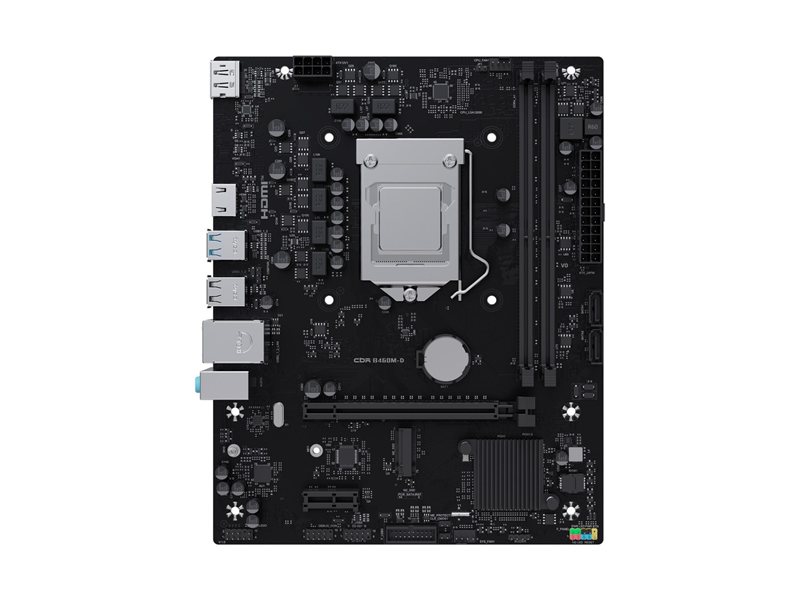 Материнская плата CBR B460M-D { Chipset Intel B460, Socket 1200, 2*DDR4, mATX, DP+HDMI, 1*PCIe x16, 1*PCIe x1, 1 M.2, 2 SATA3,2*USB 2.0 + 4*USB3.0 }
