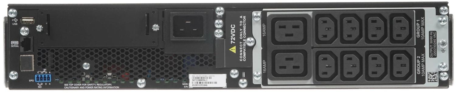 Источник бесперебойного питания APC Smart-UPS SRT2200RMXLI 1980Вт 2200ВА черный