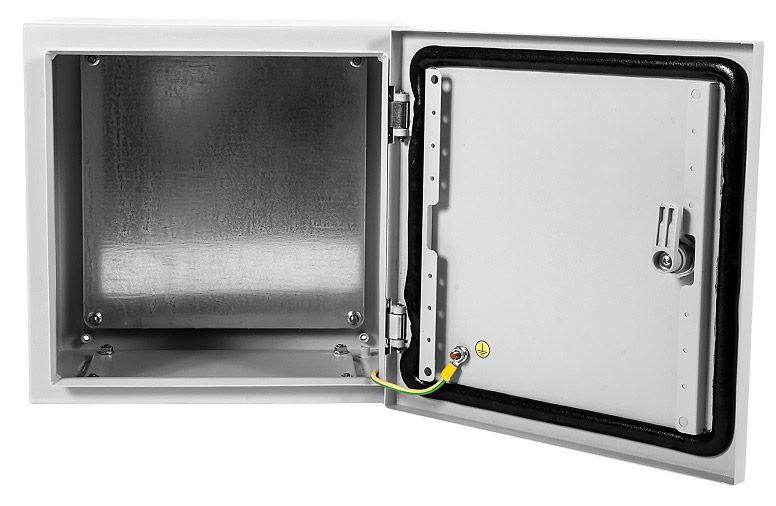 Шкаф электротехнический Elbox EMW-400.400.210-1-IP66 настенный 400мм 400мм 210мм несъемн.бок.пан. 50кг серый