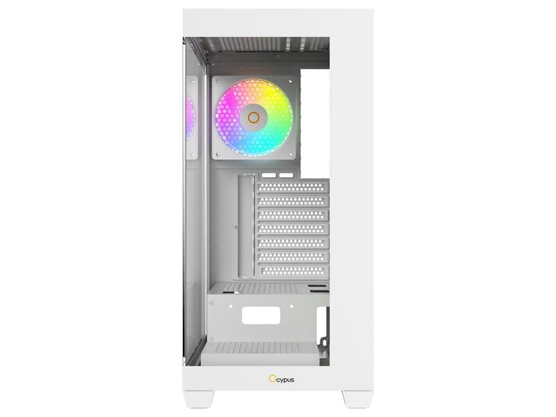 Корпус ПК без блока питания/ Case Ocypus Gamma C72 WH ARGB, Midi-Tower, TG, 4x120mm ARGB, 2xUSB-A 2.0 + 1xUSB-A 3.0, ATX, mATX, mITX White