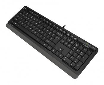 Клавиатура A4Tech FK10 черный/серый USB (FK10 GREY) кабель 1.5м