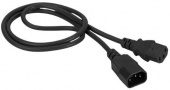 Шнур питания Lanmaster LAN-PP13/14-5.0-BK C13-С14 проводник.:3x0.75мм2 5м 220В 10А (упак.:1шт) черный