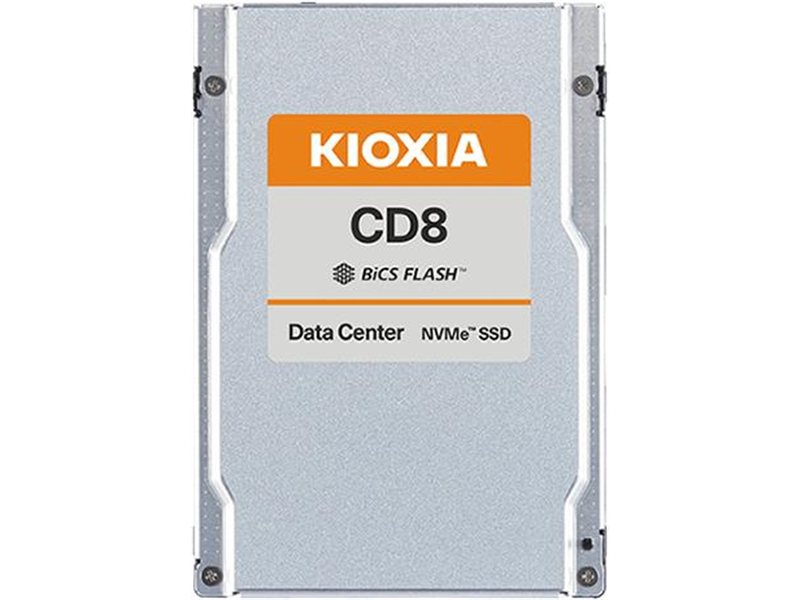 SSD накопитель KIOXIA Enterprise SSD 2,5(SFF/U.2), CD8-R, 3840GB (3.84TB), NVMe 1.4/PCIe 4.0 1x4, R7200/W3800MB/s, IOPS(R4K) 1250K/195K, MTTF 2,5M, 1DWPD/5Y (Read Intensive), 3D-TLC, 15mm