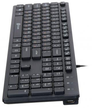 Клавиатура Оклик 520M2U черный/черный USB slim Multimedia (1061587) кабель 1.6м
