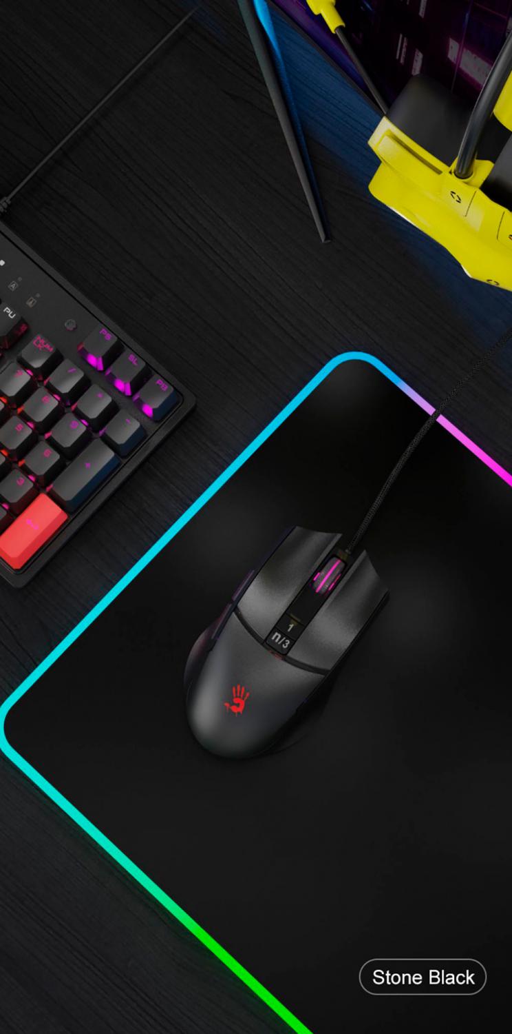 Мышь A4Tech Bloody L65 Max черный оптическая 12000dpi USB 6but (L65 MAX/STONE BLACK)