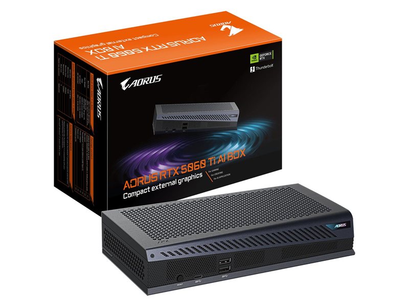 Видеокарта Gigabyte RTX5060Ti AI BOX 16GB GDDR7 3*TypeC 2xUSB3.2Gen2 3xDP HDMI RTL
