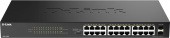 Коммутатор D-Link DGS-1026P DGS-1026P/A1A (L2) 24x1Гбит/с 2SFP 24PoE 240W неуправляемый
