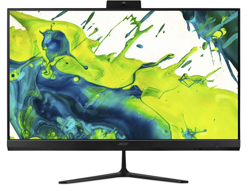 Моноблок Acer Aspire C27B-GARL 27" Full HD Core Ultra 7 255U (1.7) 16Gb SSD1Tb Graphics Eshell GbitEth WiFi BT клавиатура мышь Cam черный 1920x1080