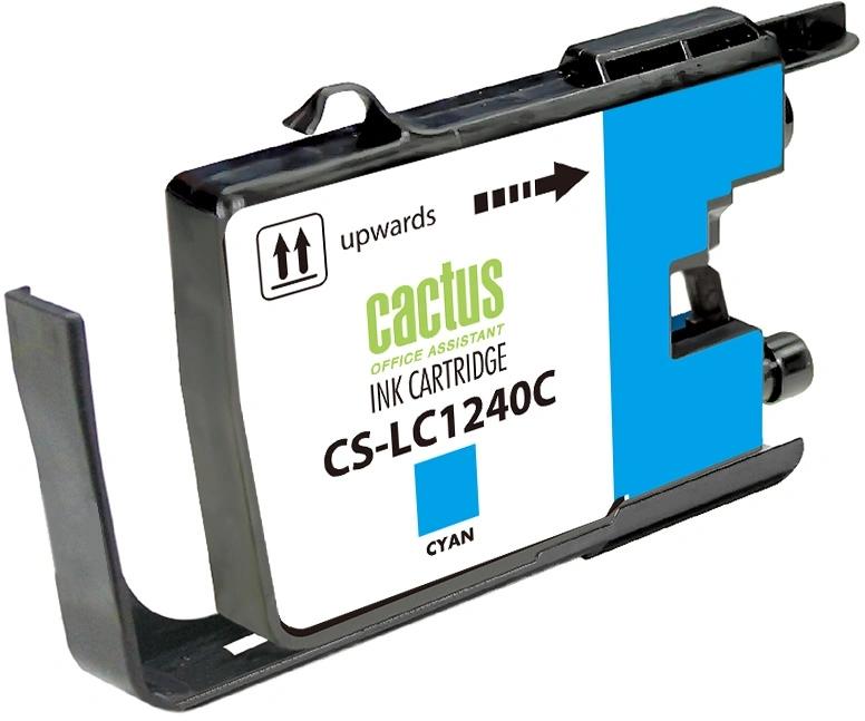 Картридж струйный Cactus CS-LC1240C голубой (12мл) для Brother MFC-J6510/6910DW с чипом