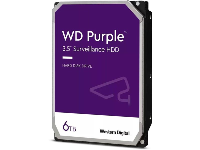 Жесткий диск/ HDD WD SATA3 6TB Purple 5640rpm 256Mb 1 year warranty (replacement WD62PURZ, WD60PURZ)