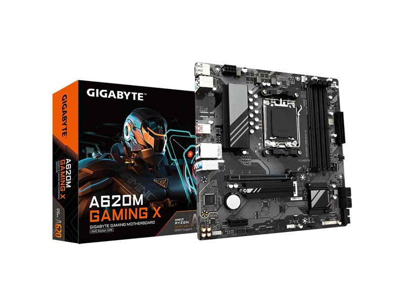 Материнская плата MB GIGABYTE AMD A620 sAM5, 4xDDR5(192GB), HDMI 2.1/DP, 1xPCIe 4.0x16, 1xPCIe 3.0, 1xLAN, 4xSATA 6Gb/s, 1xM.2, 1xUSB-C, 3xUSB 3.2, 2xUSB 2.0, 1xPS/2, mATX