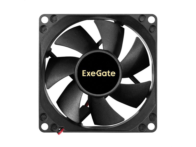 Exegate EX299875RUS Вентилятор 12В DC ExeGate ExtraSilent ES08025S2P (80x80x25 мм, Sleeve bearing (подшипник скольжения), 2pin, 1900RPM, 20dBA)