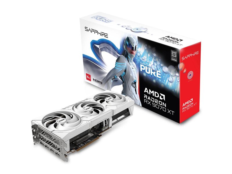 Sapphire RX9070XT PURE OC 16GB GDDR6 256bit 2xDP 2xHDMI 3FAN (11348-02-20G) RTL