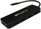 Разветвитель USB 3.0 Origo OU3390SNPD 4порт. черный (OU3390SNPD/B1)