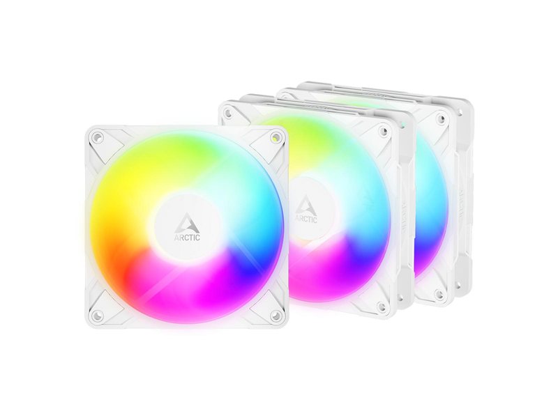 Вентилятор корпусной ARCTIC P12 PRO Reverse A-RGB White Value Pack 3 шт. (ACFAN00334A)