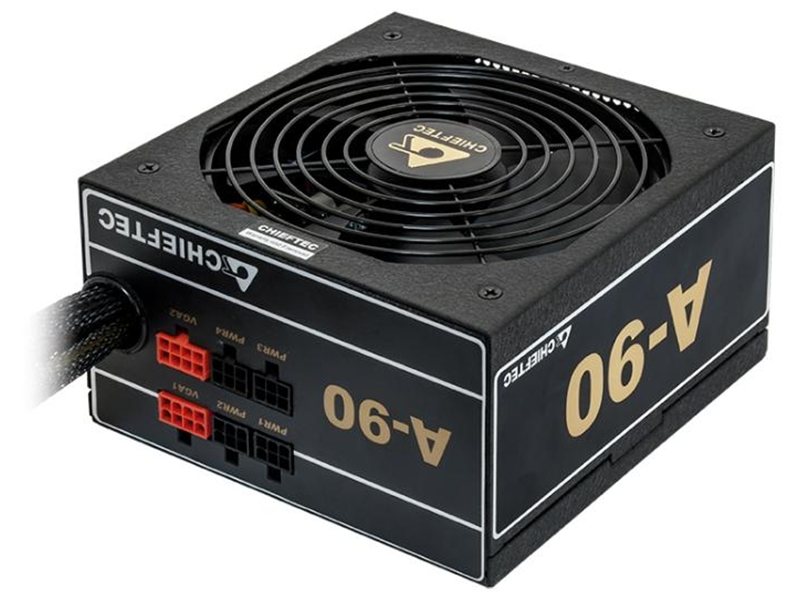 Блок питания Chieftec PSU GDP-650C 650W A-90 ATX2.3/EPS12V 230V CabMan RT 90%+ 14cm Fan Active PFC Fix:20+4, 8(4+4)p Mod:2x8(6+2)p,2x(SATAx3),3xMolex+Flop