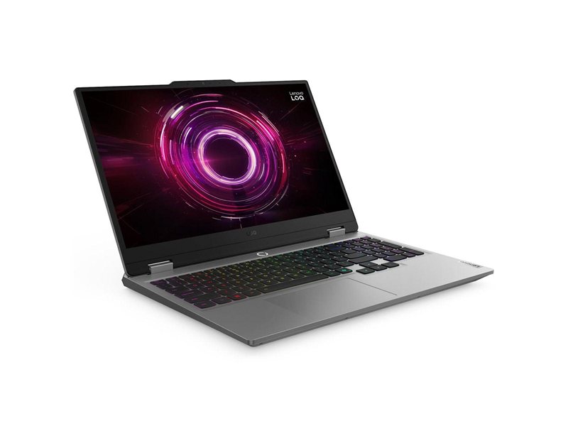 Ноутбук Lenovo LOQ 15AHP10 AMD Ryzen 5 220/16Gb (1*16 D5)/SSD512Gb/RTX5050 8Gb (100W)/15.6"/IPS/FHD/1920x1080/144Hz/NoOS/RJ-45/Luna Grey/2.4kg