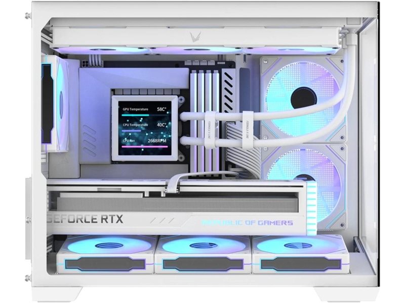 Корпус Formula Crystal Z4M белый без БП mATX 9x120mm 1xUSB3.0 audio bott PSU