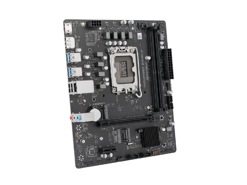 MAXSUN MS-Challenger B760M-H WIFI (Socket 1700, mATX, 2*DDR4(64Gb), DP/HDMI, 2*SATA3, 2*M.2, 1xPCI-Ex16/1*PCIEx1, 2*USB 2.0, 4*USB 3.2, LAN 1*1G, BT, Wi-Fi6, RTL)