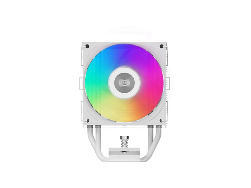 Кулер для процессора/ CPU Cooler PCCooler R400 ARGB WH (180W, 4-pin PWM, 133mm, Al/Cu, 4x6mm, ARGB, 1x92mm, 40.94CFM, 30dBA, 2200RPM, S: 1851/1700/1200/115X, AM5/AM4, white)