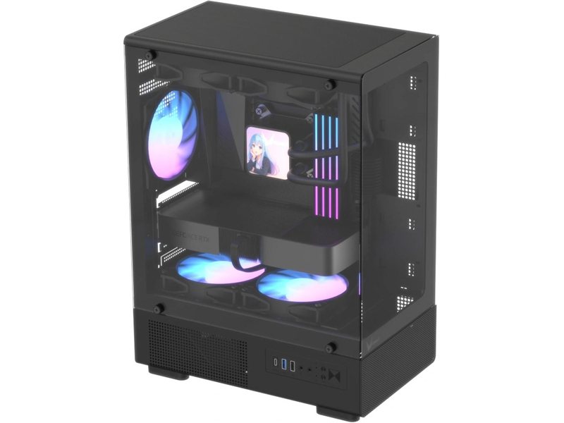 Корпус Formula Crystal Z1CM v2 черный без БП mATX 1xUSB2.0 1xUSB3.0 audio bott PSU