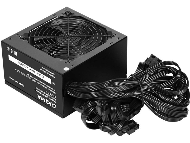 Блок питания Digma ATX 400W DPSU-400W-WH 80+ white (20+4pin) APFC 120mm fan 6xSATA RTL