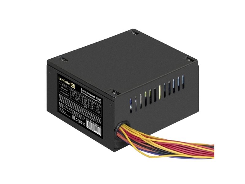 Exegate EX292282RUS Блок питания 550W ExeGate M550 (SFX, APFC, КПД 87% (80 PLUS Silver), 8cm fan, 24pin, (4+4)pin, 2xPCI-E, 3xSATA, 2xIDE, black)