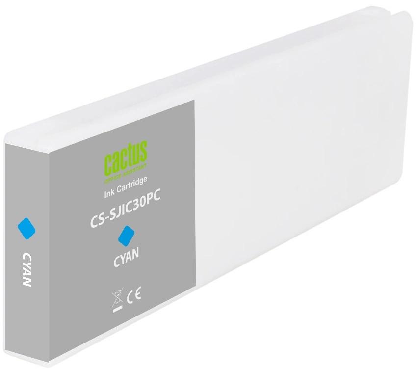 Картридж струйный Cactus CS-SJIC30PC C33S020640 голубой (295мл) для Epson ColorWorks TM-C7500G с чипом