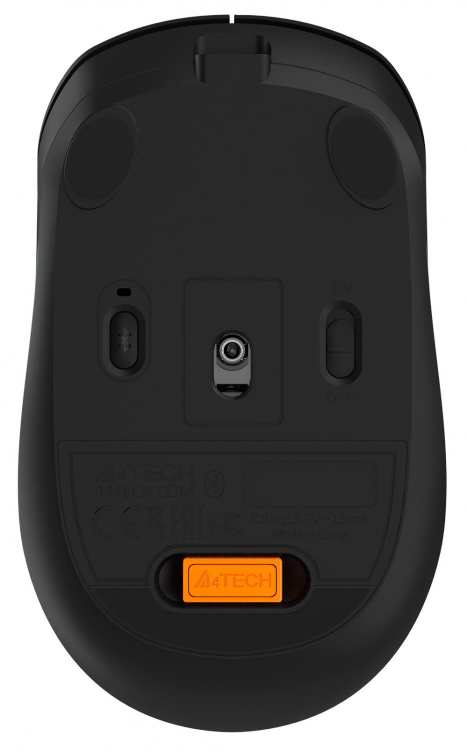 Мышь A4Tech Fstyler FB10C черный/синий оптическая 2000dpi беспров. BT/Radio USB 4but (FB10C ASH BLUE)