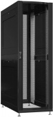 Шкаф серверный Powercom PSR4286-10201-BL напольный 42U 600x800мм пер.дв.перфор. задн.дв.перфор.2-хст. 800кг черный 100кг 2000мм IP20 сталь