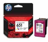 Картридж струйный HP 651 C2P11AE многоцветный (300стр.) для HP DJ IA