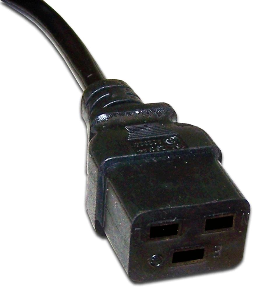 Шнур питания Lanmaster LAN-PP19/20-0.5-BK C19-C20 проводник.:3x1.5мм2 0.5м 250В 16А черный