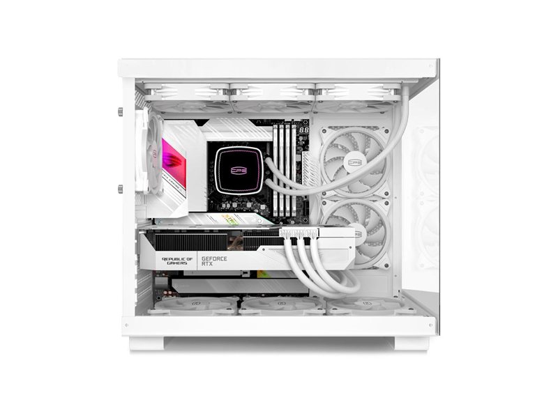 Корпус без блока питания/ Case PCCooler C3T500 ARGB WH, Midi-Tower, TG, 6x120mm ARGB, 1xUSB-C 3.1 + 2xUSB-A 3.0, ATX, mATX, mITX White