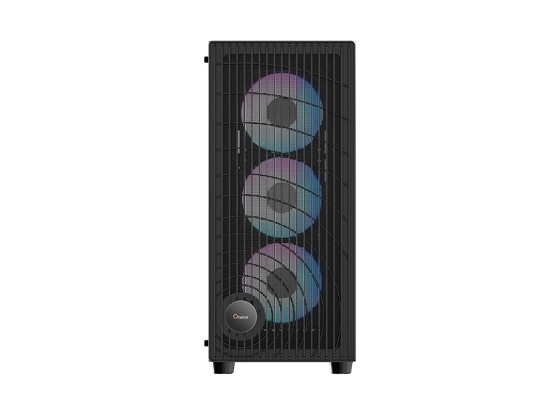 Корпус ПК без блока питания/ Case Ocypus Gamma C70 BK ARGB, Midi-Tower, TG, 4x120mm ARGB, 1xUSB-A 3.0 + 1xUSB 2.0, ATX, mATX, mITX Black