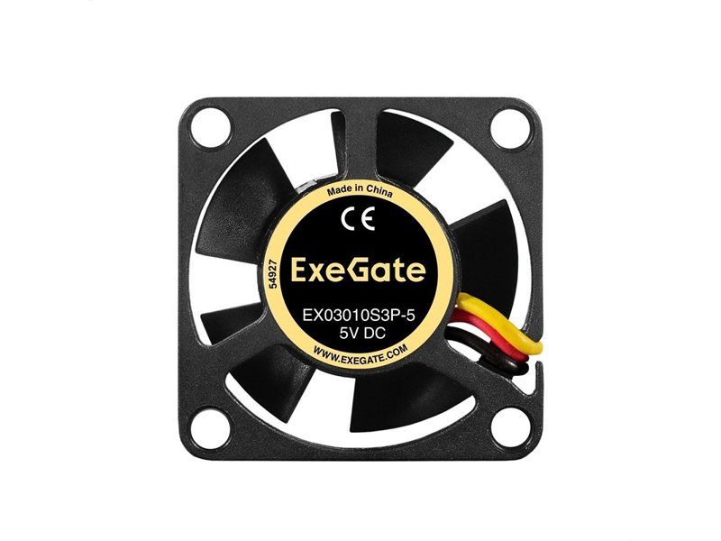 Exegate EX295190RUS Вентилятор 5B DC ExeGate EX03010S3P-5 (30x30x10 мм, Sleeve bearing (подшипник скольжения), 3pin, 9000RPM, 25dBA)