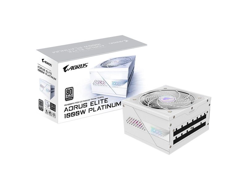 Блок питания Gigabyte ATX 1000W GP-AE1000PM PG5 ICE Gen.5 80+ platinum (20+4pin) APFC 120mm fan 8xSATA Cab Manag RTL [GP-AE1000PM PG5 ICE]