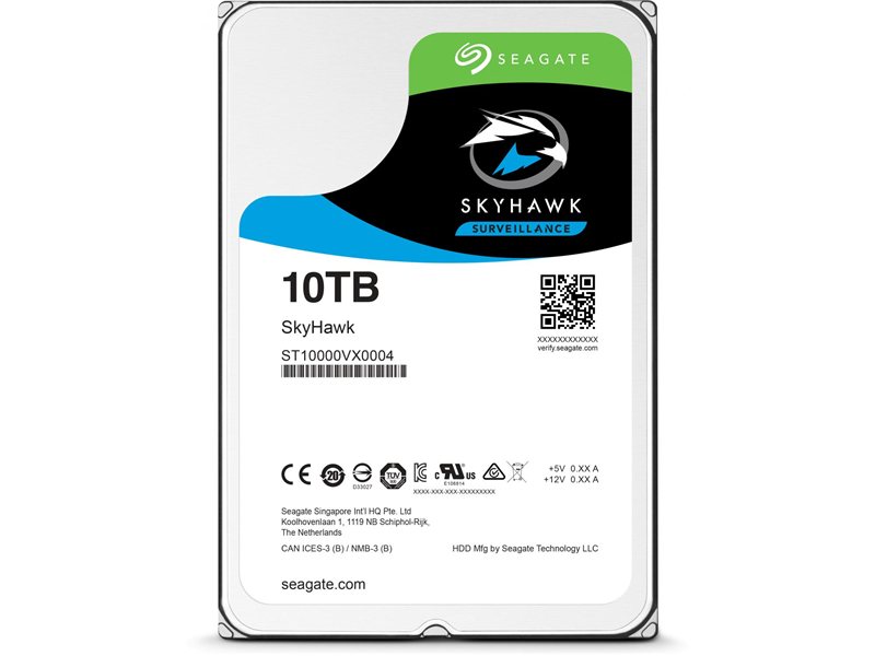 Жесткий диск/ RECERTIFIED HDD Seagate SATA3 10Tb 3.5"SkyHawk 7200 256Mb 1 year warranty (replacement ST10000VE001, ST10000VE0008) RECERTIFIED