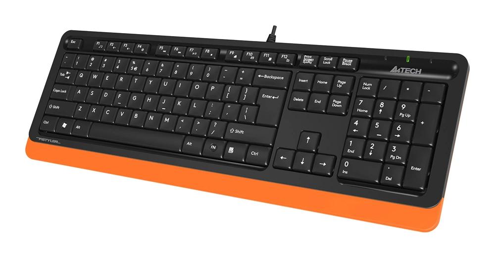 Клавиатура + мышь A4Tech Fstyler F1010 клав:черный/оранжевый мышь:черный/оранжевый USB Multimedia (F1010 ORANGE)