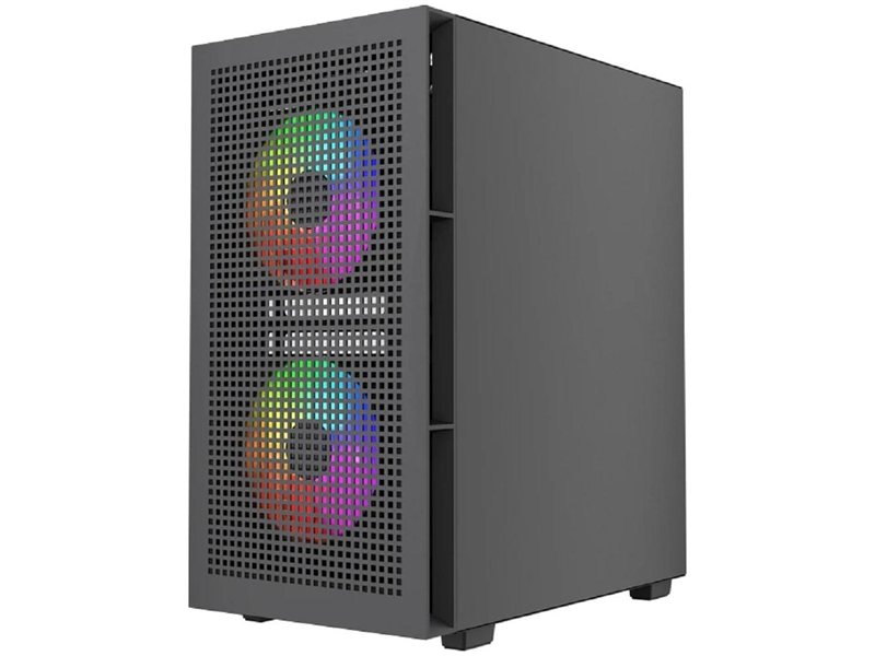 Powercase Корпус Mistral SM05 ARGB, Tempered Glass, 3x120mm ARGB PWM fans, чёрный, mATX (CMMSM05B-A3)
