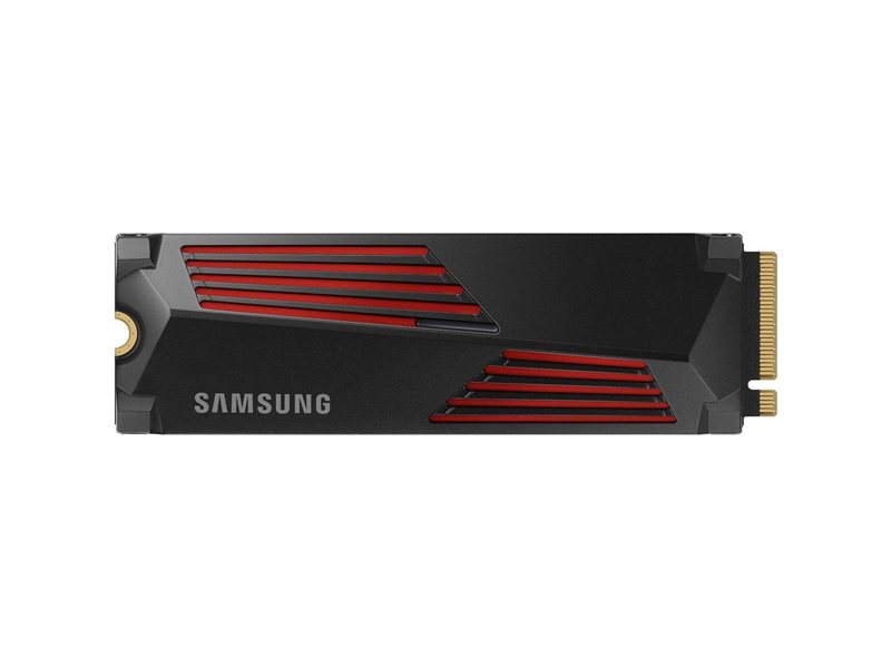 Твердотельный накопитель SSD M.2 2280 4TB Samsung 990 PRO with Heatsink MZ-V9P4T0GW PCIe Gen4x4 with NVMe, 7450/6900, IOPS 1600/1550K, MTBF 1.5M, Samsung V-NAND TLC, 4GB LPDDR4MB, 2400TBW, RTL