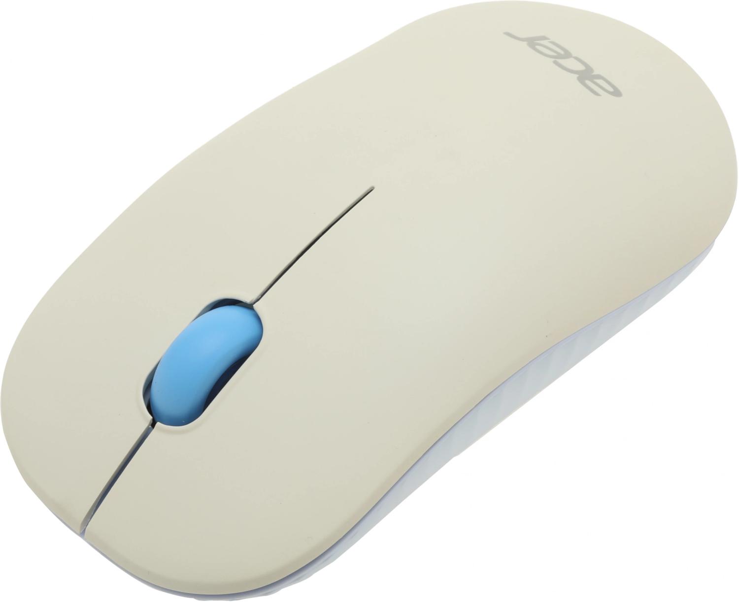 Клавиатура + мышь Acer OCC205 клав:белый/голубой мышь:белый/голубой USB беспроводная slim Multimedia (ZL.ACCEE.00C)