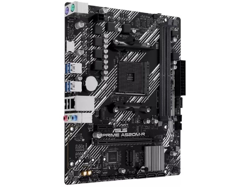 ASUS PRIME A520M-R (Socket AM4, mATX, 2xDDR4(64GB), HDMI 2.1, 1xPCIe 3.0x16/1xPCIe 3.0, 1xLAN, 4xSATA 6Gb/s, 1xM.2, 4xUSB 3.2, 2xUSB 2.0, 2xPS/2)