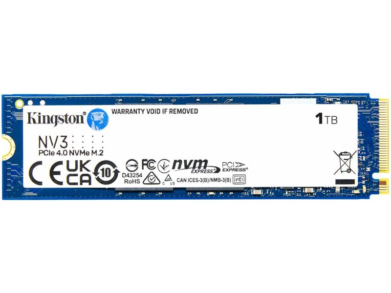 Накопитель SSD Kingston PCIe 4.0 x4 1TB SNV3S/1000G NV3 M.2 2280