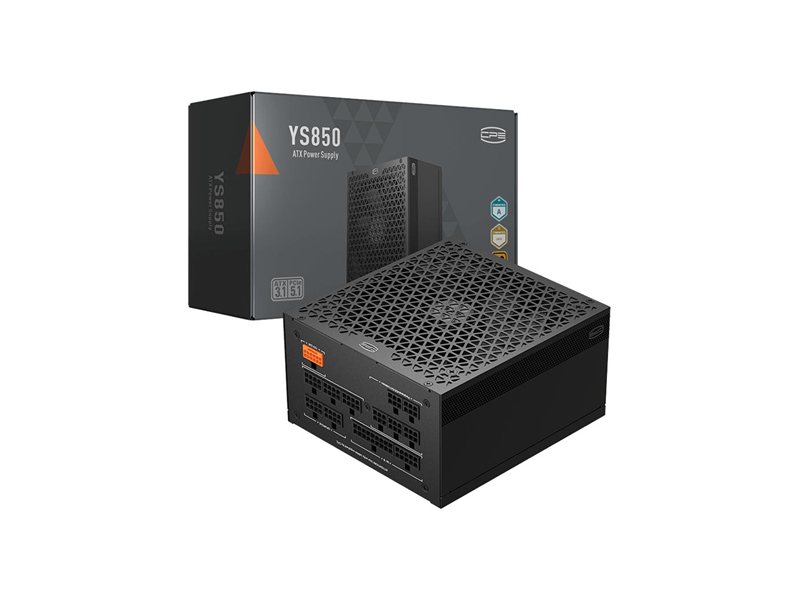 Блок питания ПК/ Power Supply PCCooler, 850W 80+ Gold (ATX, 3.1, Full modular, 1x24(20+4)pin 610mm, 2xCPU 8(4+4)pin 700mm,  2xPCIe*2 8(6+2)pin 750mm, 1x12V(2x6) 12+4pin 500mm, 2xSATA*3+MOLEX4pin*1 450+120+120+150mm , Active, 135x135mm, 160x150x86mm, APFC,