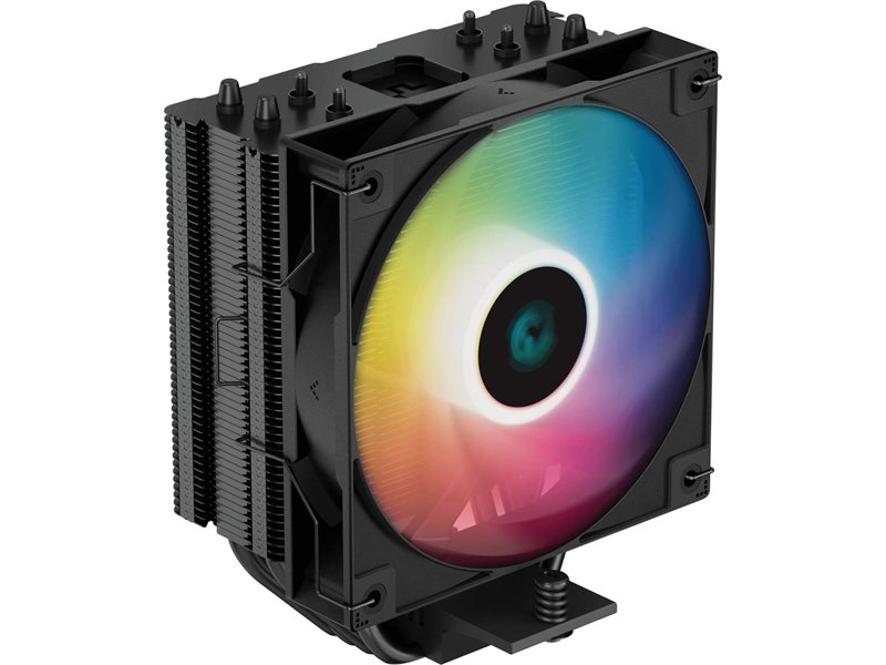 Устройство охлаждения(кулер) Deepcool AG400 Bk ARGB Soc-AM5/AM4/1200/1700/1851 черный/белый 4-pin 31.6dB Al+Cu 220W 614gr Ret (R-AG400-BKANMC-G-2)