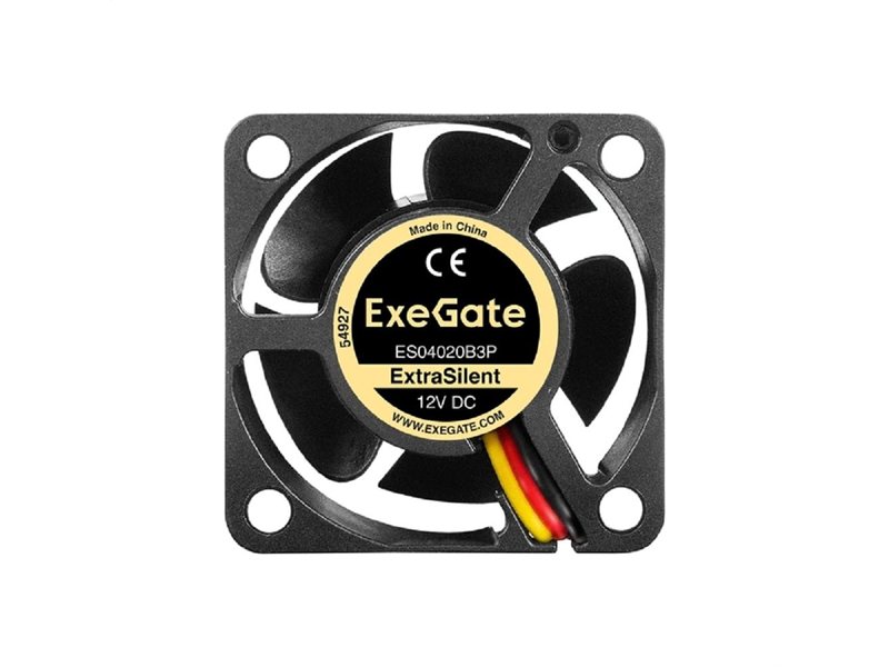 Exegate EX297015RUS Вентилятор 12В DC ExeGate ExtraSilent ES04020B3P (40x40x20 мм, 2-Ball (двойной шарикоподшипник),3pin, 6300RPM, 28dBA)
